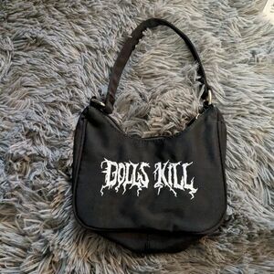 Dolls Kill Gothic Black Shoulder Bag
